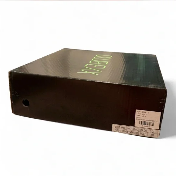 Club Exx Sharp Sheriff Shine Cowboy Boots Rainbow Faux Fur & Rhinestones, Rave - Picture 2 of 11